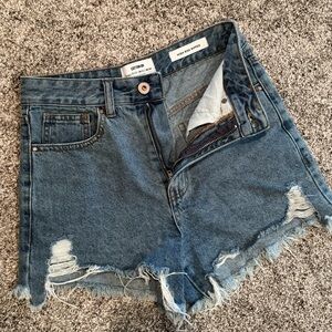 CottonOn high rise ripped denim shorts